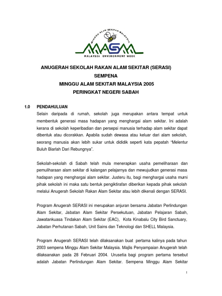Anugerah Sekolah Rakan Alam Sekitar Pdf