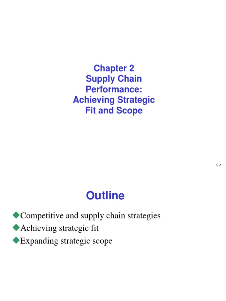 Supply Chain Performance: Achieving Strategic Fit and Scope | PDF ...