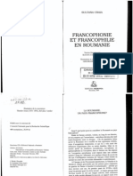 Francophonie Et Francophilie en Roumanie