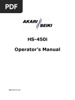 MB0120120108 HS-450i Operator's Manual