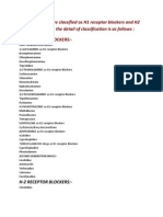 Anti Histamines Are Classified As H1 Receptor Blockers and H2 Receptor Blockers