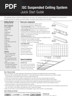 Cgc Ceilings Quick Start Guide Eng Framing Construction Ceiling