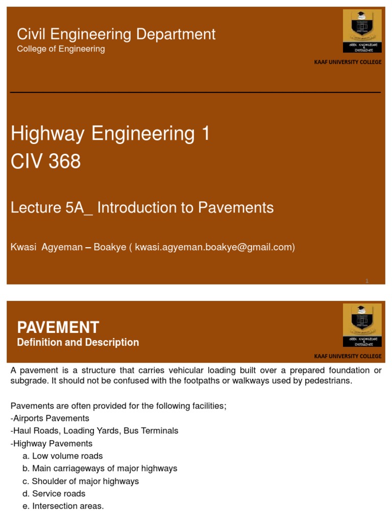 5a Introduction To Pavements Pdf Science Mathematics
