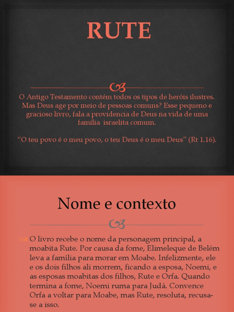 Rute | PDF | Livro de Ruth | Contos