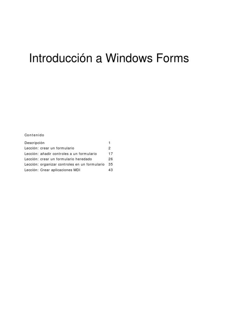 Windows Forms | PDF