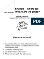 Charter Change - Where Are We Now? Where Are We Going?