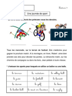 Une Journée de Sport CP Ce1 Lecture Compréhension Français Cycle 2