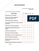 Lista de Cotejo, Escala de Apreciacion y Portafolio - Luz Del Carmen