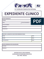 Hoja de Expediente Clinico