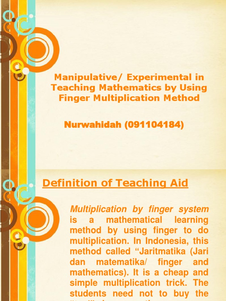 NURWAHIDAH-091104184 (Finger Multiplication Method) | PDF