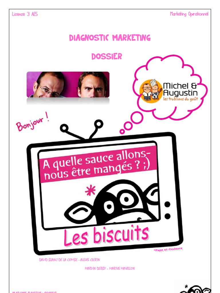 étude De Cas Michel Et Augustin Corrigé Etude de Cas de Marketing Licence 3 Aes Michel Et Augustin | PDF | Biscuit  | Chocolat