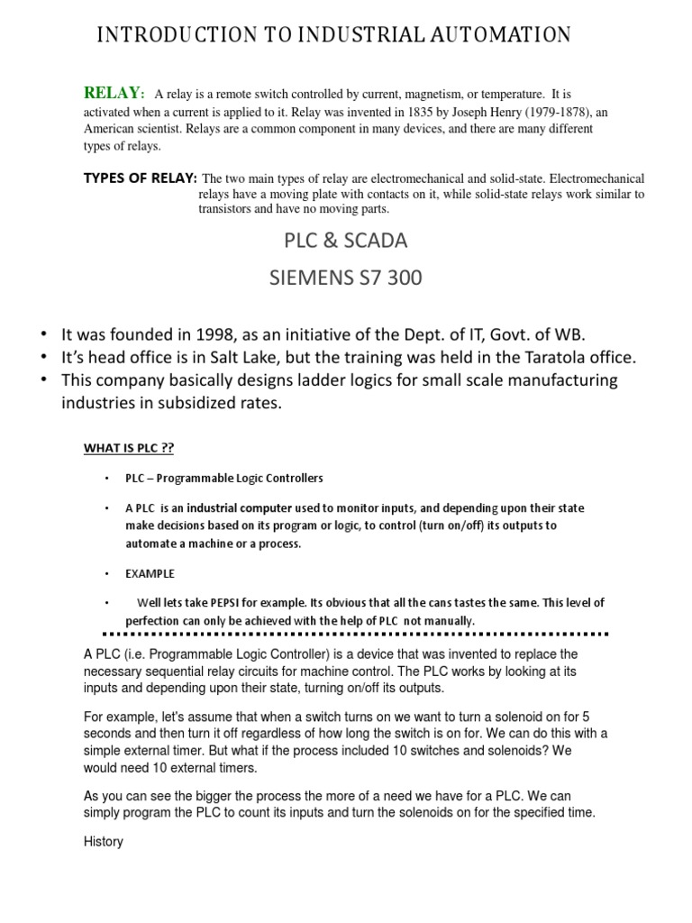 Plc Seminar Pdf Programmable Logic Controller Relay