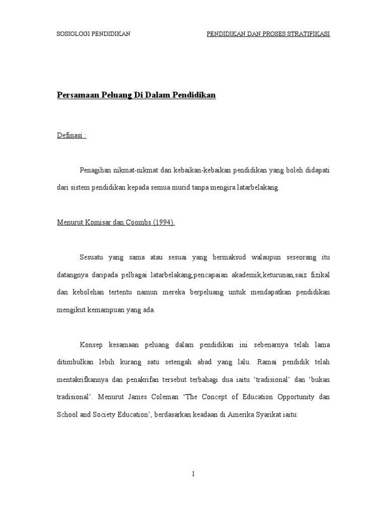 Peluang Pendidikan | PDF