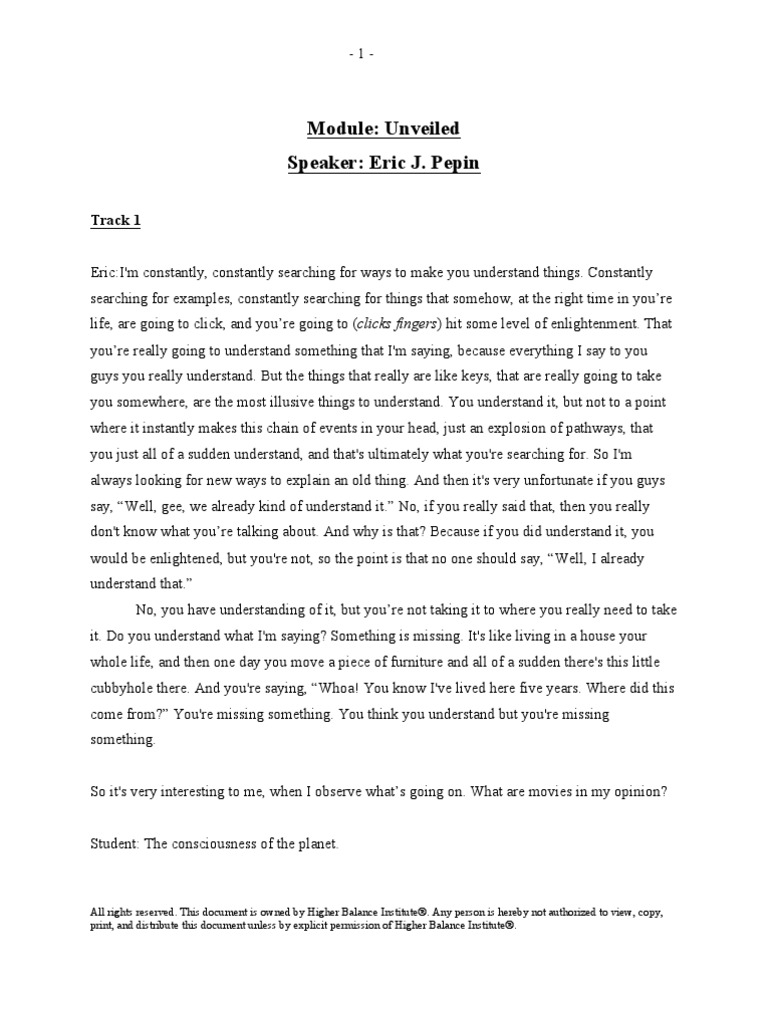 Unveiled Transcript | PDF