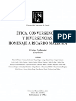 Etica, Convergencia y Divergencias - Homenaje a Ricardo Maliandi
