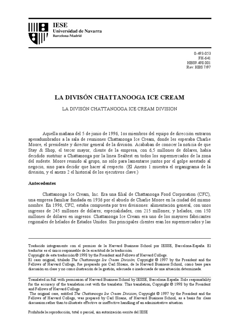 CfhChattanooga Ice Cream PDF Beneficio (economía) Chocolate