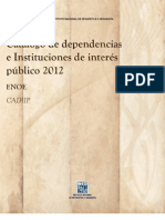 (INEGI) Catálogo de Dependencias Instituacionales de Interés Público 2012