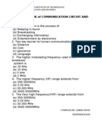 Question Bank of Communication Circuit and System 1