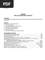 NTE6080 Silicon Schottky Barrier Rectifier: Description