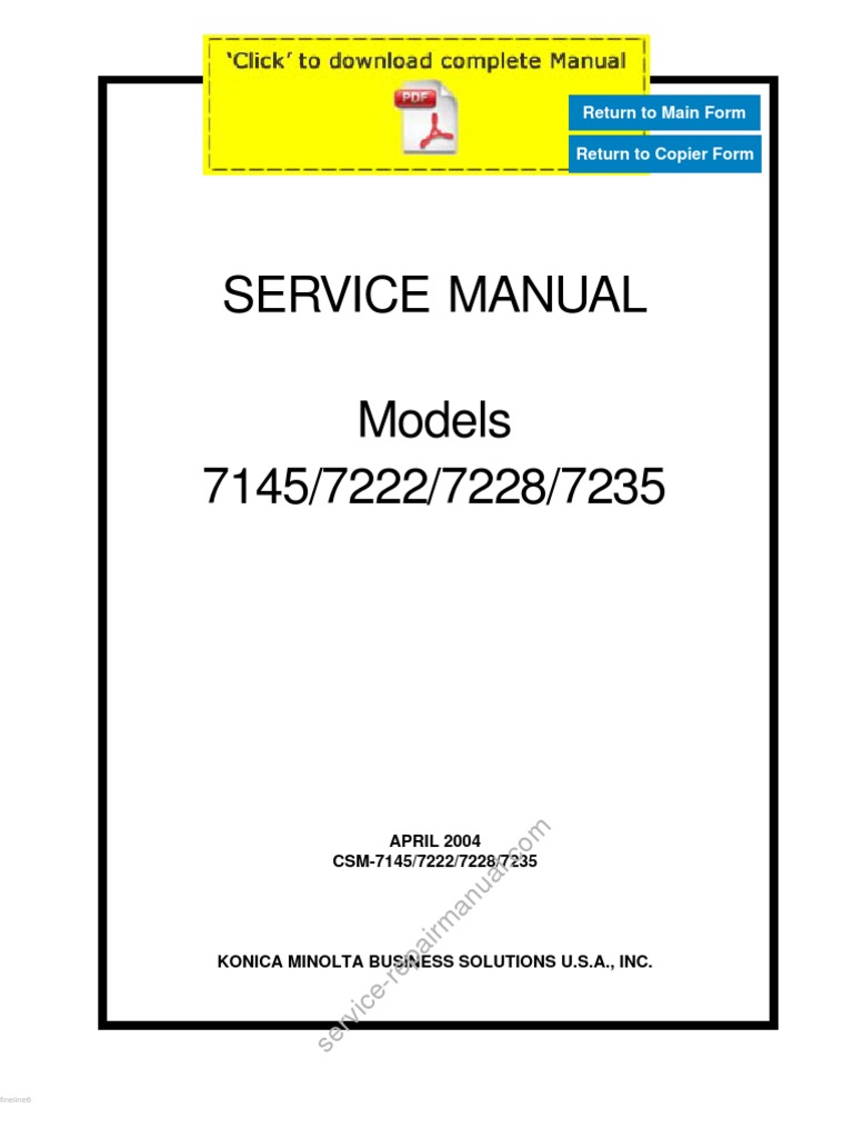 Konica 7145 service manual 448p | ac power plugs and sockets.