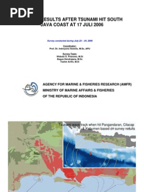 Hasil Survei Tsunami 17 Juli 2006 Pangandaran Cilacap 23 24 Juli