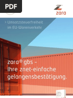 Zara® Gelangensbestätigung - Ihre Znet-Einfache Gelangensbestätigung.