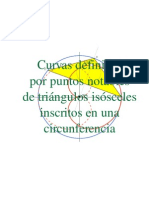 Curvas definidas por puntos notables de triángulos isósceles inscritos