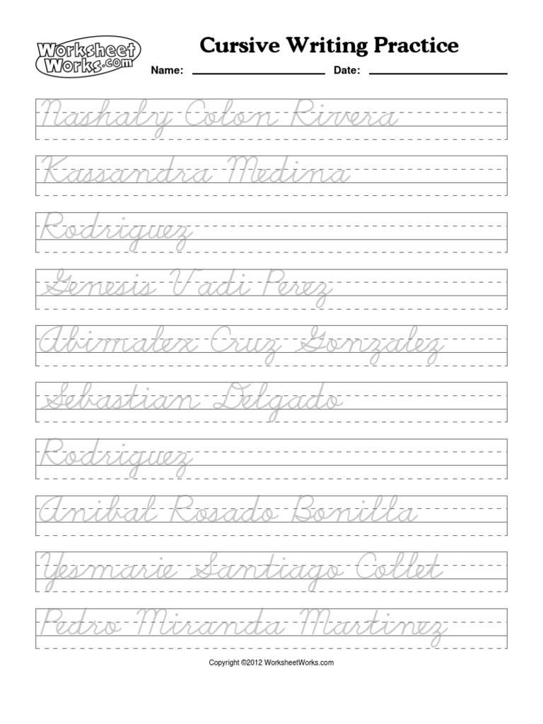 WorksheetWorks Cursive Writing Practice 3 | PDF | Career & Growth