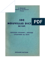 Langue Française Dictées 100 Nouvelles dictées au CEP Pieuchard