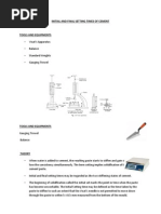 Initial and Final Setting Times of Cement