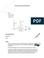 Initial and Final Setting Times of Cement