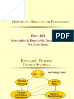 How To Do Research in Economics: Econ 403 International Economic Development