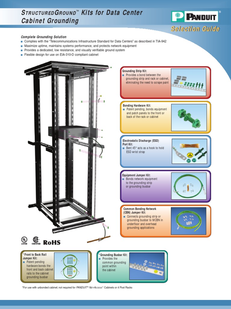 STRUCTUREDGROUND Kits For Data Center Cabinet Grounding SA-GRSG01 | PDF ...