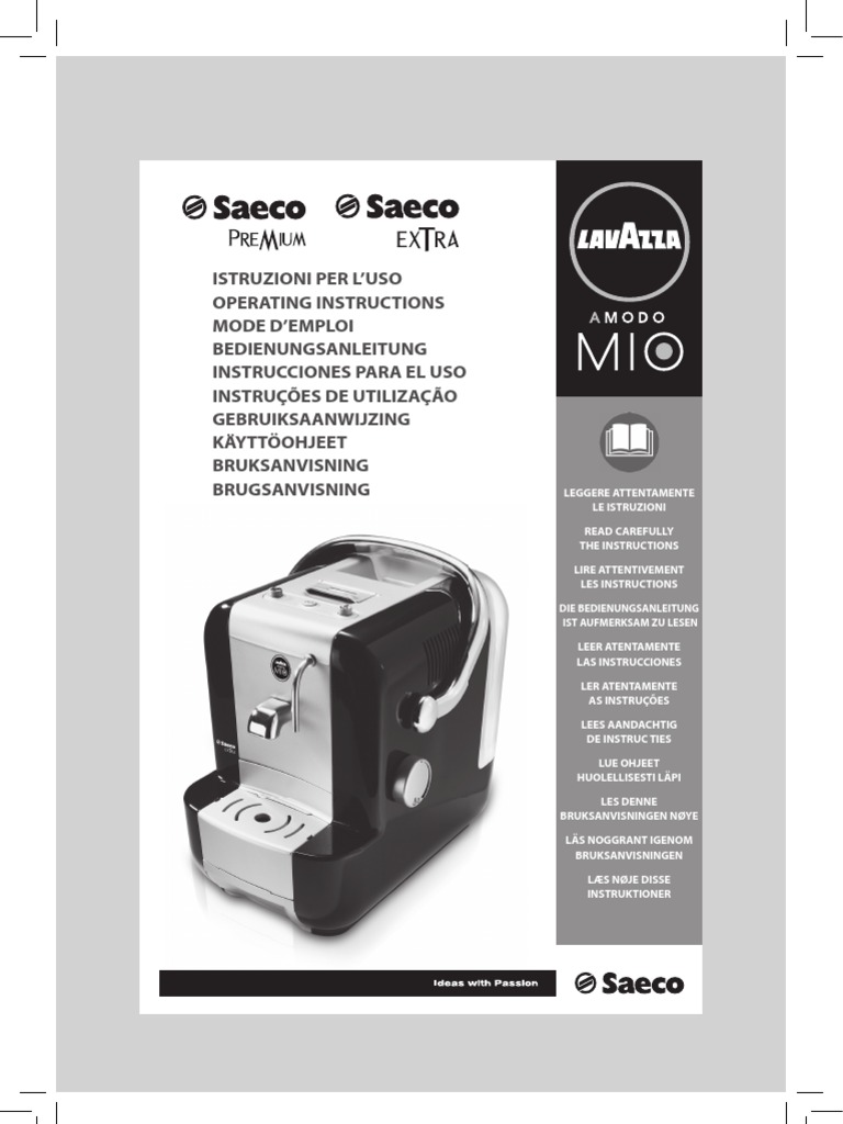 Lavazza a Modo Mio Manuale Machines Water
