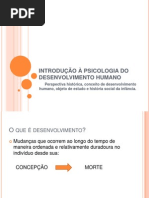 INTRODUÇÃO À PSICOLOGIA DO DESENVOLVIMENTO HUMANO