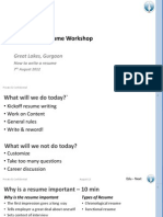 Edu - Next Resume Workshop: Great Lakes, Gurgaon