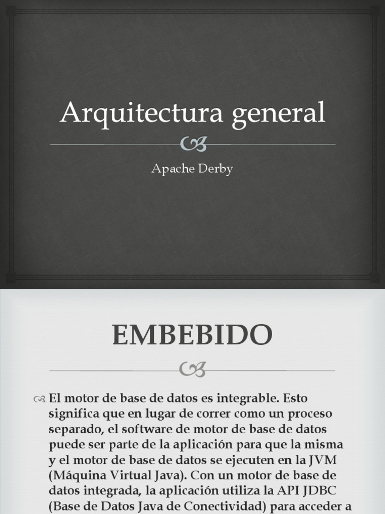 Introducción a Apache Derby SGBD | PDF | SQL | Bases de datos