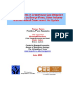 Key Investments in Greenhouse Gas Mitigation Technologies by Energy Firms, Other Industry and The Federal Government: An Update