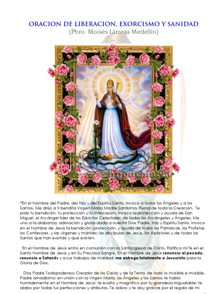 Oracion de Liberacion, Exorcismo y Sanidad | PDF | Oración | Cristo ...