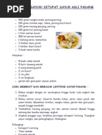 Resep Bikin Lontong Sayur