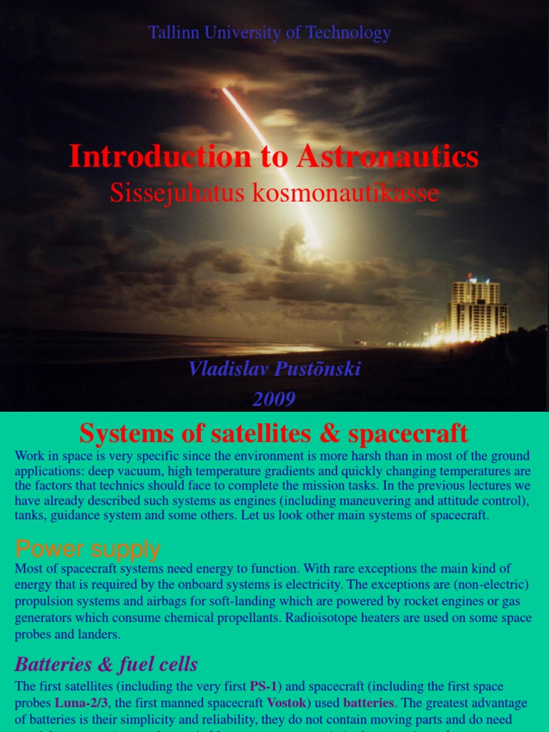 Power Systems in Spacecraft | PDF | Attitude Control | Reaction Control ...