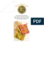 Free Knitting Pattern Lion Brand Kitchen Cotton Bright Stripes Dishcloths