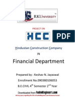 Financial Department: Hindustan Construction Company