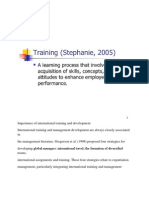 Importance of International Training and Development
