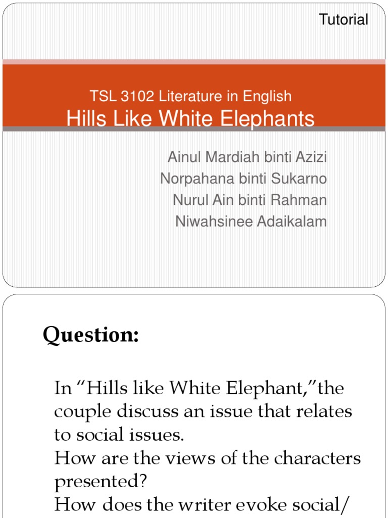 thesis statement examples for hills like white elephants