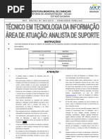 tectecdainfareaatuacaoanalistadesuporteprefcamacariadm
