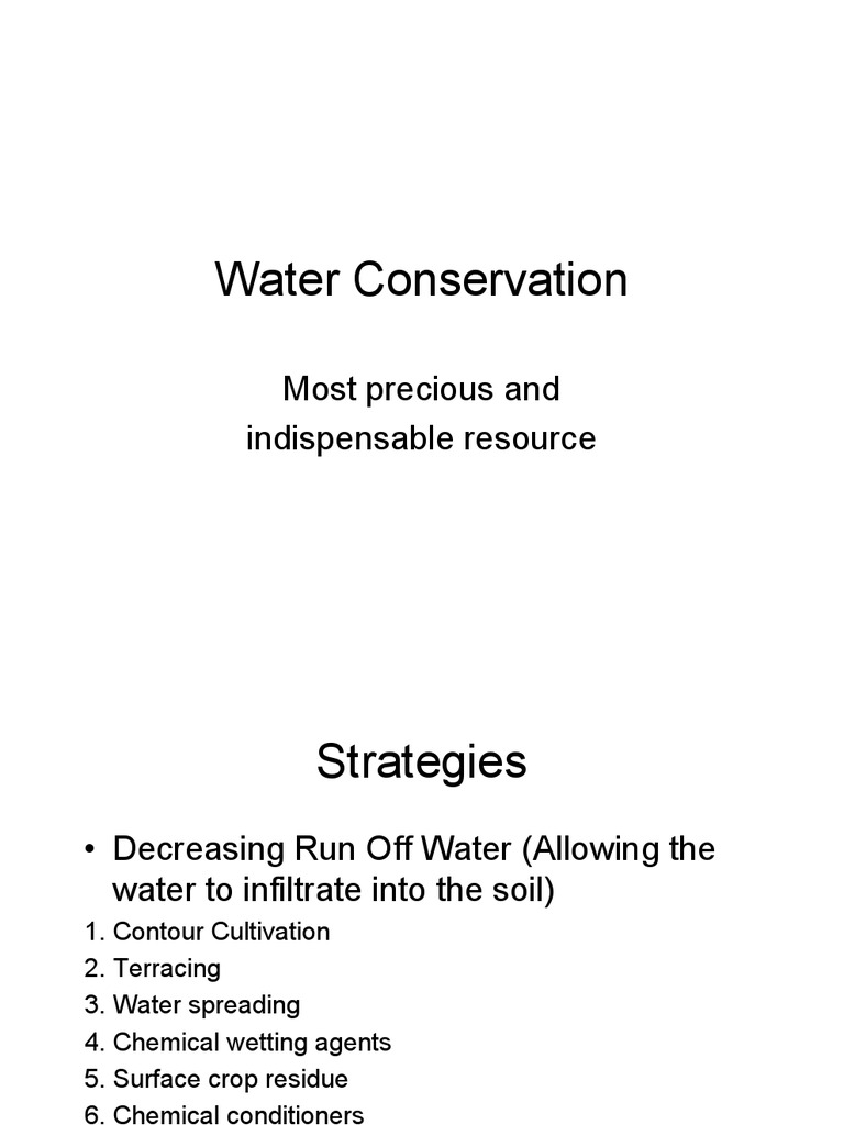 Lec 15b Water Conservation | PDF