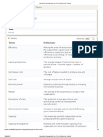 Operations Management Key Terms Flashcards