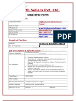 Growth Sellers Pvt. LTD.: Employer Form