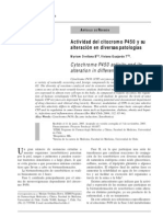 Actividad Del Citocromo p450 y Su Alteracion en Diversas Patologias